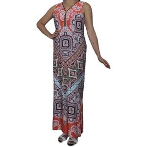 MSK Orange Long Maxi Dress Size M